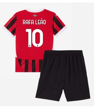 Billiga AC Milan Rafael Leao #10 Hemmatröja Barn 2024-25 Kortärmad (+ Korta byxor)